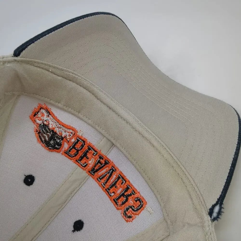 Captivating Headgear Oregon State Beavers NCAA Hat Beige One Size Strapback